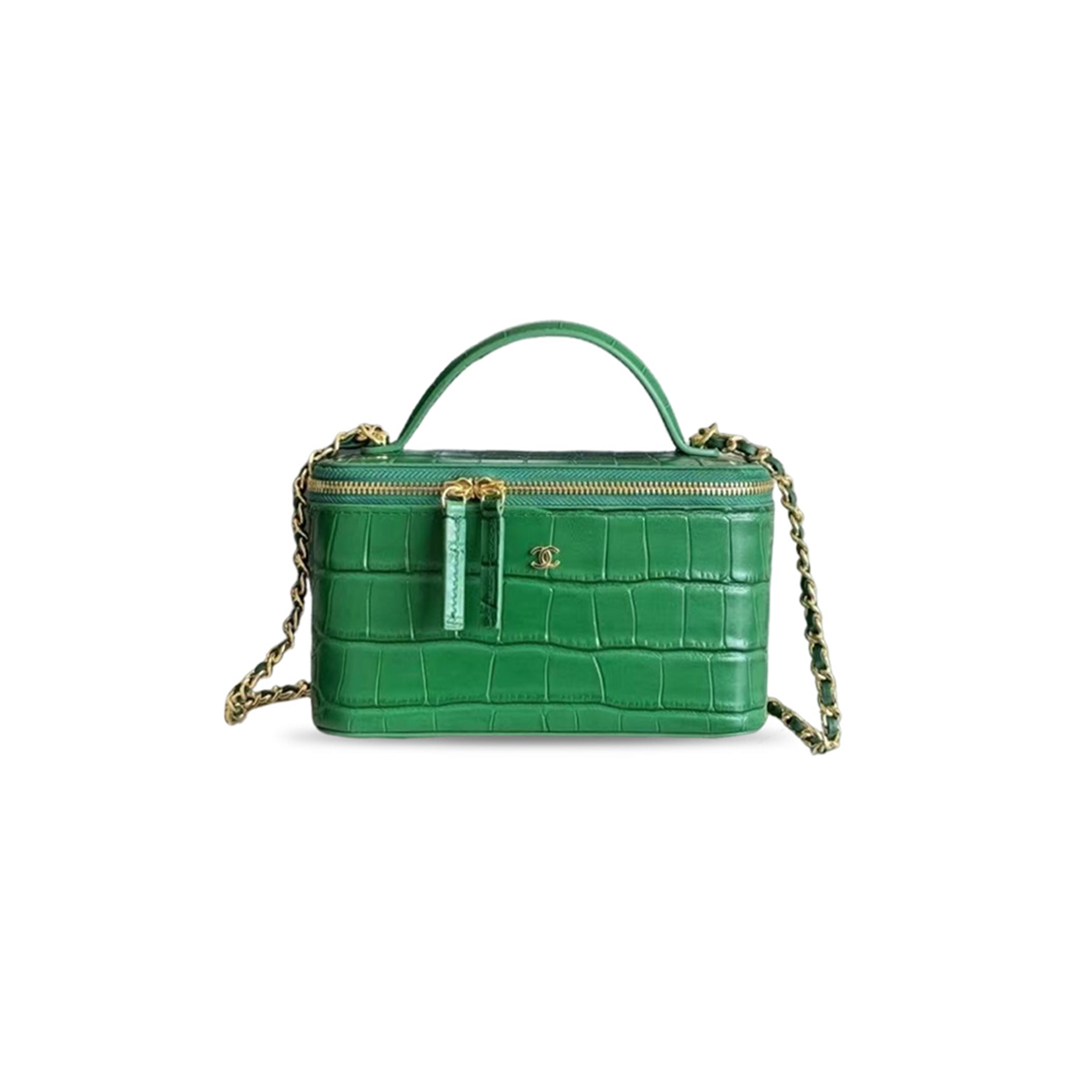 CHANEL SMALL TOP HANDLE LONG VANITY CASE (16.5*10*8cm)